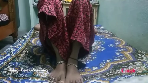 Indian girl hot sex video - Telugu wife opening legs inserting enormous cock